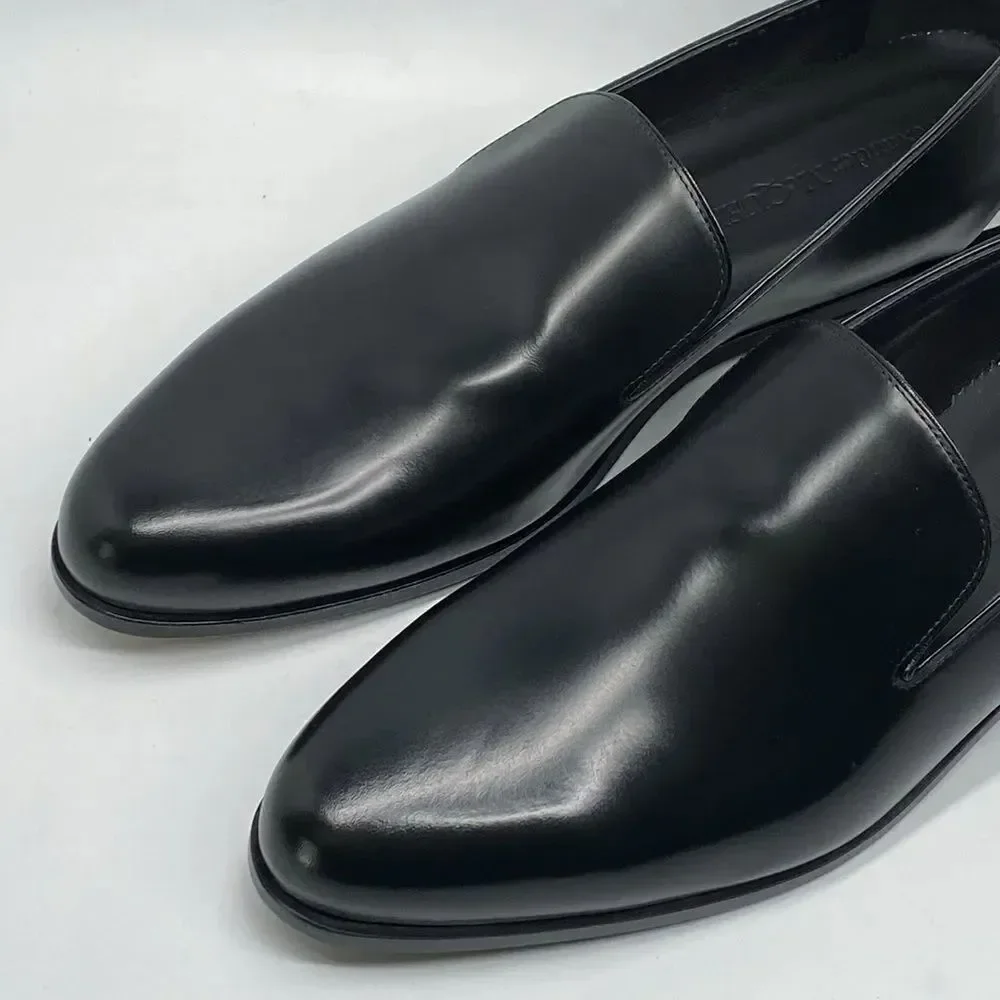 Alexander McQueen Metal Heel Leather Loafers size 43.5/us size 10.5